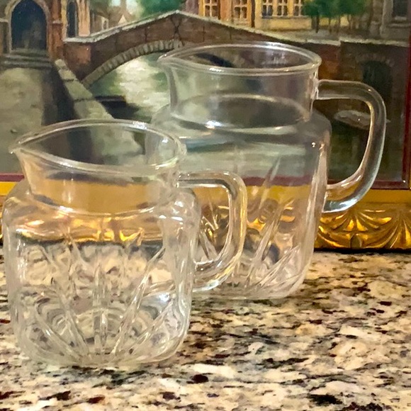 Vintage Federal Starburst Pitcher Set - Picture 1 of 5